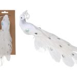 PAVAO C/CLIP 24CM COR:BRANCO