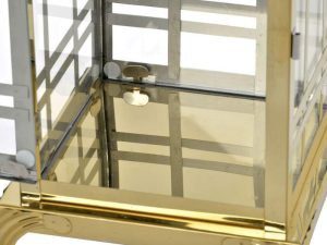 CONJ.2 LANTERNAS METAL C/VIDRO