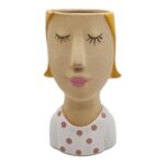 FIGURA BUSTO SENHORA CERAMICA C/FURO