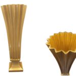CERAMICA- JARRA CALICE VANTAGOL COR:OURO