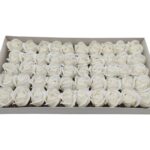 CAIXA C/50 ROSAS SABAO 5CM COR:BRANCA