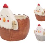 VASO C/FIGURA GALINHA COR:SORTIDAS