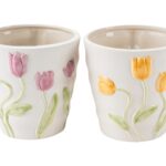 VASO C/RELEVO TULIPA SORTIDOS