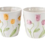 VASO C/RELEVO TULIPA SORTIDOS