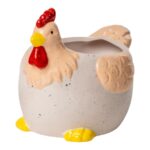 FIGURA GALINHA TERRACOTA C/FURO