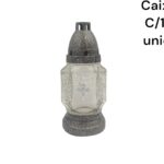 Z04 CANDEEIRO DE VIDRO CX. C/15 COR:PRATA