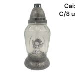 Z10 CANDEEIRO DE VIDRO CX. C/8 COR:PRATA
