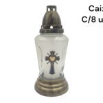 Z26 CANDEEIRO DE VIDRO CX. C/8 COR:OURO