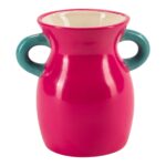 JARRA CERAMICA C/PEGAS COR:FUCSIA/AZUL