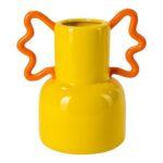 JARRA CERAMICA C/PEGAS COR:AMARELO/LARANJA