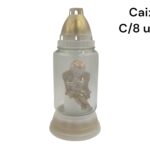 S200 CANDEEIRO VIDRO BRANCO CX. C/8