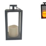 LANTERNA VELA LED QUENTE COR:PRETO