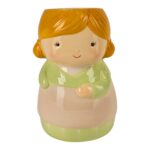 FIGURA SENHORA CERAMICA C/FURO