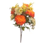 RAMO PEONIAS Y HORTENSIAS 55CM COR:LARANJA