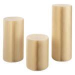 CONJ.3 COLUNAS CILINDRICAS CARTAO DIA.33X40/60/80 ALT.