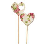 CONJ.18 ESPETOS MADEIRA CORAÇAO