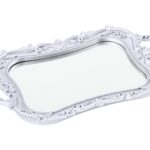 BANDEJA PLASTICO RECT. C/ESPELHO COR:BRANCO