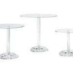 CONJ.3 PORTA BOLOS ACRILICO DIA.20/24/30 ALT. 18/23.5/28.5