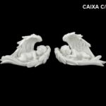 MARFINITE -ANJO DEITADO NAS ASAS COR BRANCO 9CM