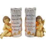 MARFINITE -ANJO C/VELA CASTIÇAL C/LUZ LED