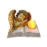 MARFINITE -ANJO A DORMIR NO LIVRO C/VELA LED