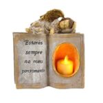 MARFINITE -ANJO NO LIVRO C/VELA LED