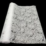 ROLO PAPEL ROSAS 50CMX5MT COR:BRANCO