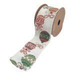 FITA 6.3CMX10MTS BOLAS NATAL C/ARAME COR:BRANCO