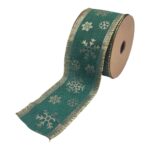 FITA 6.3CMX10MTS FLOCOS NEVE C/ARAME COR:VERDE