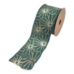 FITA 6.3CMX10MTS FLORES C/ARAME COR:VERDE