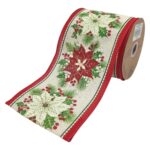 FITA 10CMX10MTS FLOR NATAL C/ARAME