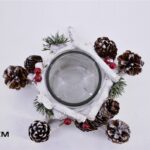 PORTAVELA C/PINHAS 22CM COR:BRANCO