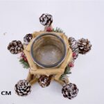 PORTAVELA C/PINHAS 22CM COR:CASTANHO