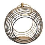 LANTERNA METAL COR:PRETO/OURO