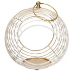 LANTERNA METAL COR:BRANCO/OURO