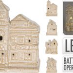 CASA CERAMICA 8CM C/LED SORTIDAS COR:BRANCO