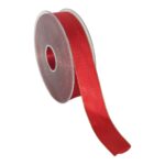 FITA CETIM 2.5CMX25MTS C/FIO OURO COR:VERMELHO
