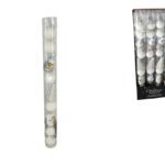 ORNAMENTOS NATAL 3CM SORTIDOS CX. C/9 COR:BRANCO