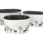 CONJ.3 FLOREIRAS METAL OVAIS