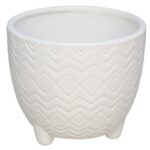 VASO CERAMICA BRISA COR:BRANCO
