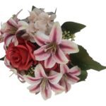 ARTIFICIAL- RAMO C/ROSA+LILIUM+HYDRANGEA
