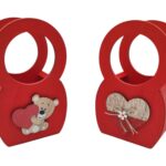 CESTA MADEIRA C/APLICAÇAO SORTIDAS