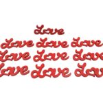 LETRAS MADEIRA LOVA COR:VERMELHO
