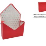 CAIXA CARTAO ENVELOPE EMB. C/10UNID COR:VERMELHO