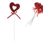 CONJ.12 CORAÇAO FELTRO 7CM COR:VERMELHO