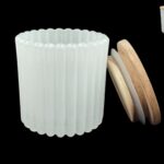 FRASCO VIDRO C/TAMPA COR:BRANCO