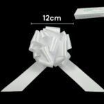 LAÇOS RAPIDOS CETIM CX. C/12 UNID COR:BRANCO