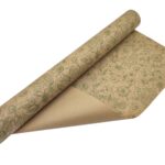 ROLO KRAFT 70CMX50MTS FLORES GRAVADO COR:VERDE