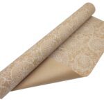 ROLO KRAFT 70CMX50MTS FLOR GRAVADO COR:BRANCO