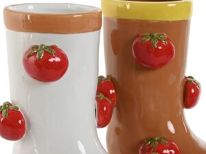 VASO BOTA CERAMICA C/TOMATE SORTIDAS